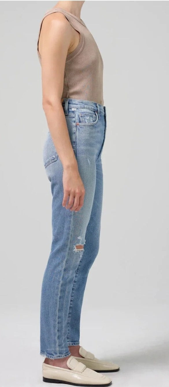 Citizens of Humanity Olivia High Rise Slim Jeans Sz 27 In Santorini COH Mom 2