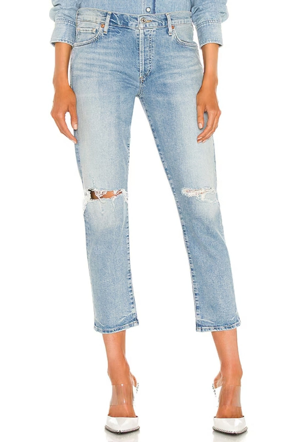 NWT Citizens Of Humanity Emerson Slim Boyfriend Jeans In Sugarciat Sz. 27 40