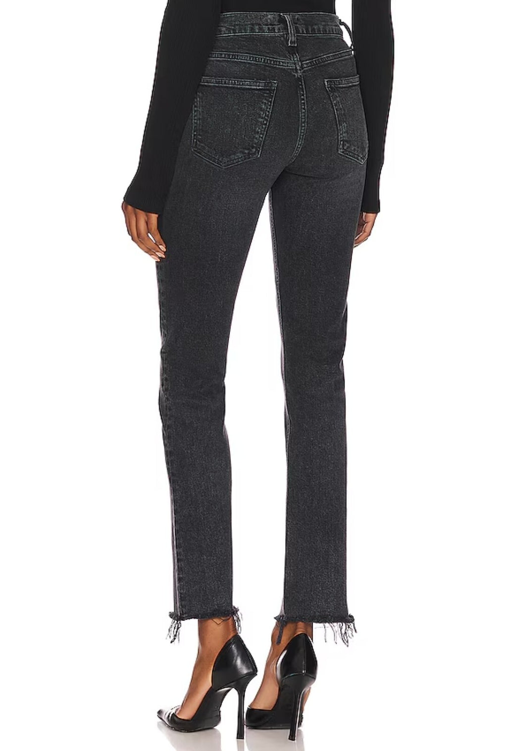 NWT  $198 Agolde Lyle Low Rise  Jeans in Phase (Black) Sz 272