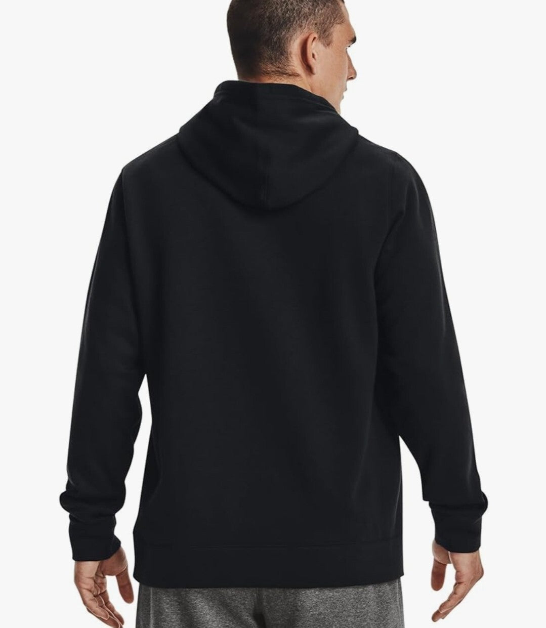 NWT Under Armour Men's Black UA Hustle Fleece Hoody Hoodie Sz Large Lg1