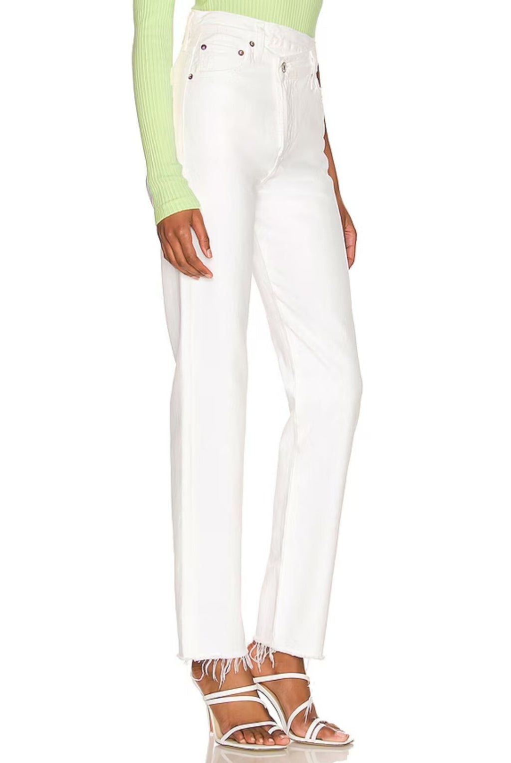 Agolde Criss Cross Straight Leg High Rise Jeans Size 27 A9037-1183 In Element 1