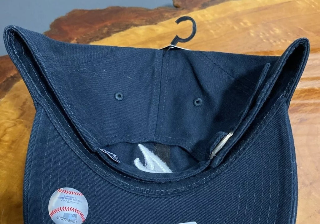 Genuine Merchandise Men's ATL Braves Stitch Logo Adjustable Baseball Cap (Navy)1