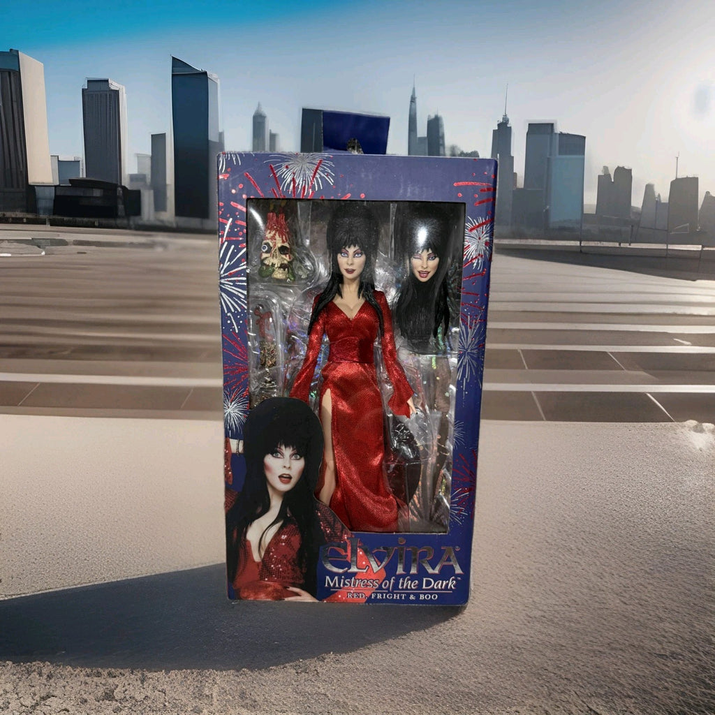 Neca Elvira Mistress of the Dark 8" Figure Red Fright Boo Cassandra Peterson New0