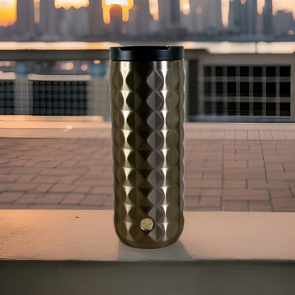 Starbucks 2025 Insulated Tumbler LUX GOLD Stainless Steel 16oz Christmas NEW0