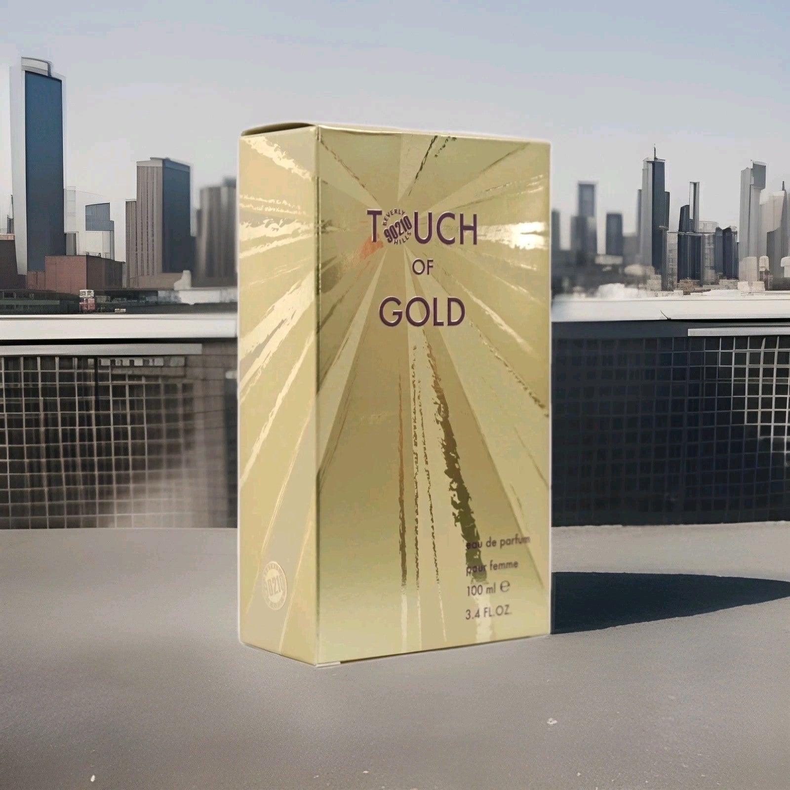 Vintage Beverly Hills 90210 Touch of Gold Perfume for Women Spray 3.4 oz. NIB1