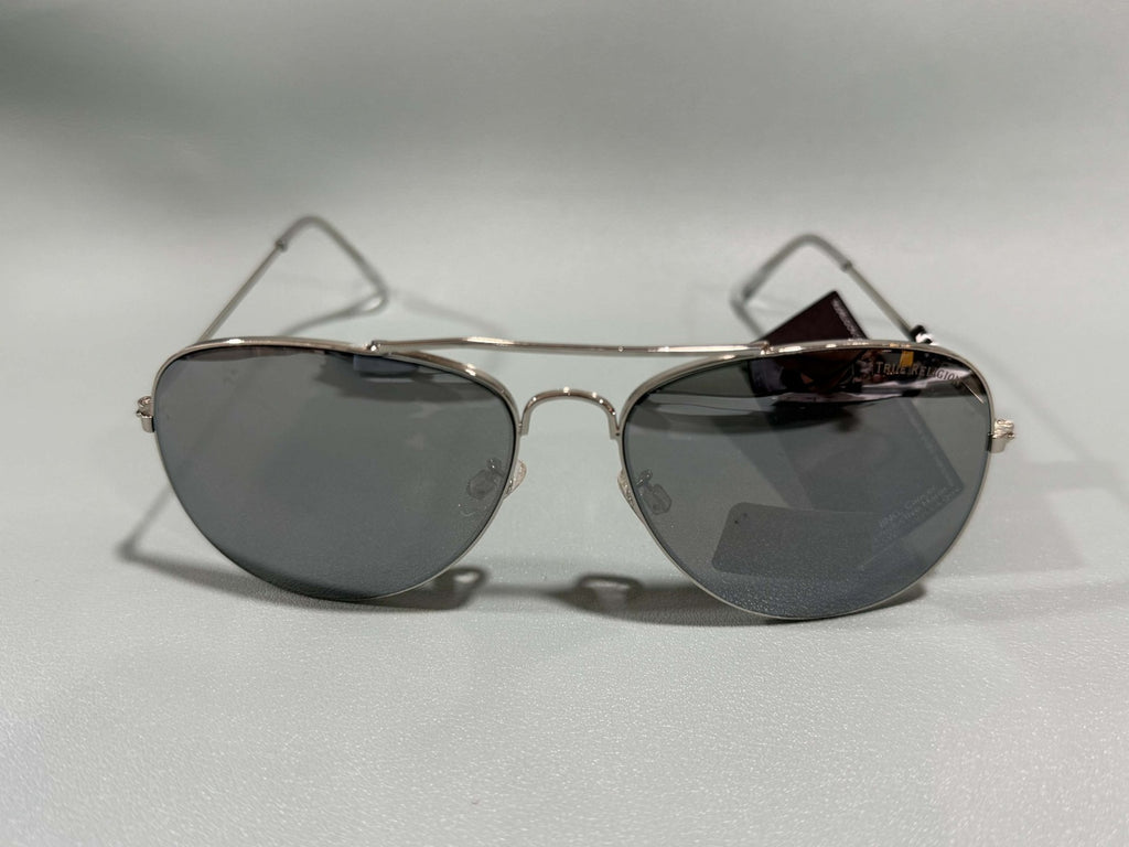 New Original TRUE RELIGION Sunglasses Tinted / Silver Aviator Horseshoe TR10570C0