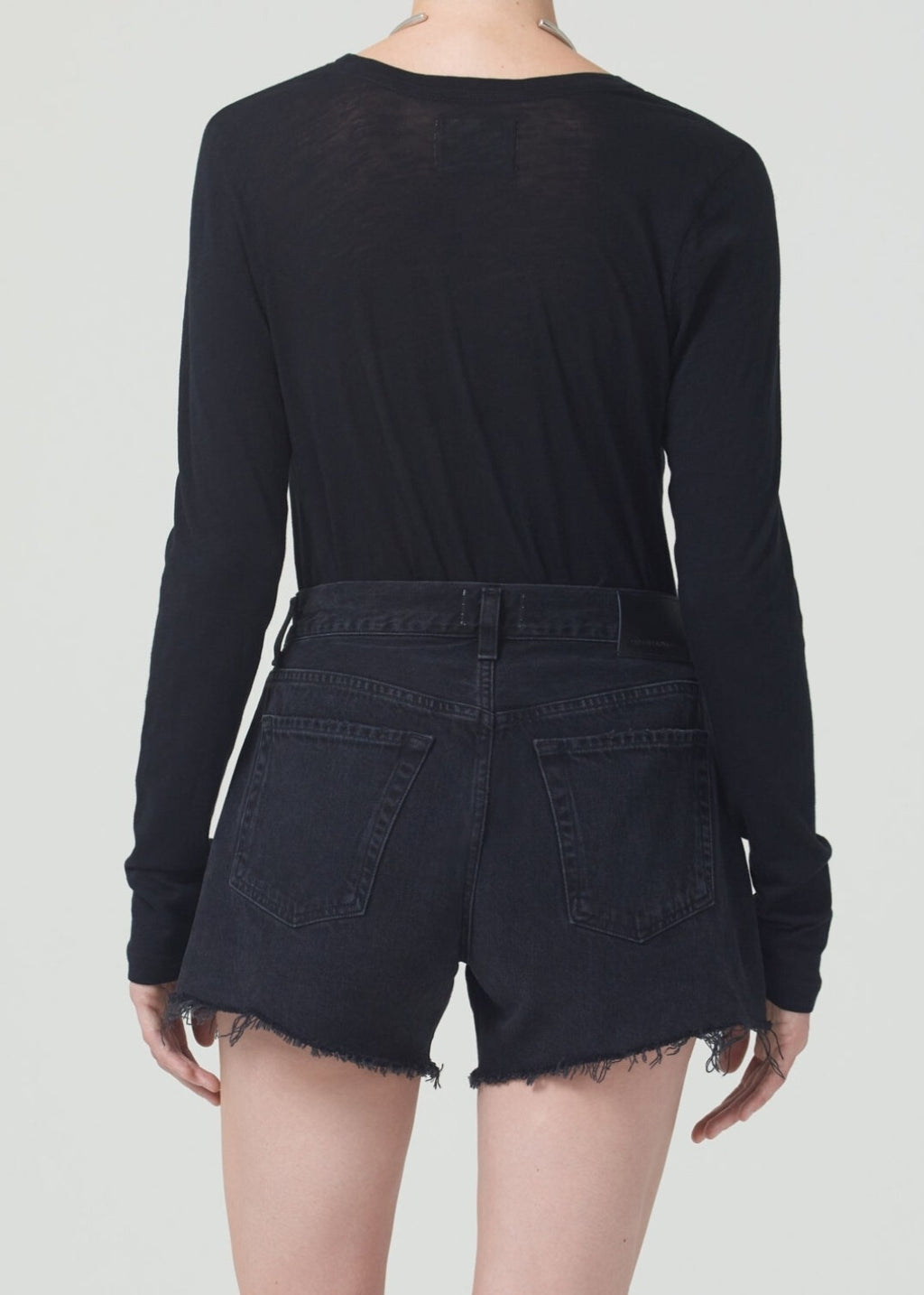 Citizens of Humanity Analise Shirt  Long Sleeve Black Sz Sm COH ANTHROPOLOGIE 1