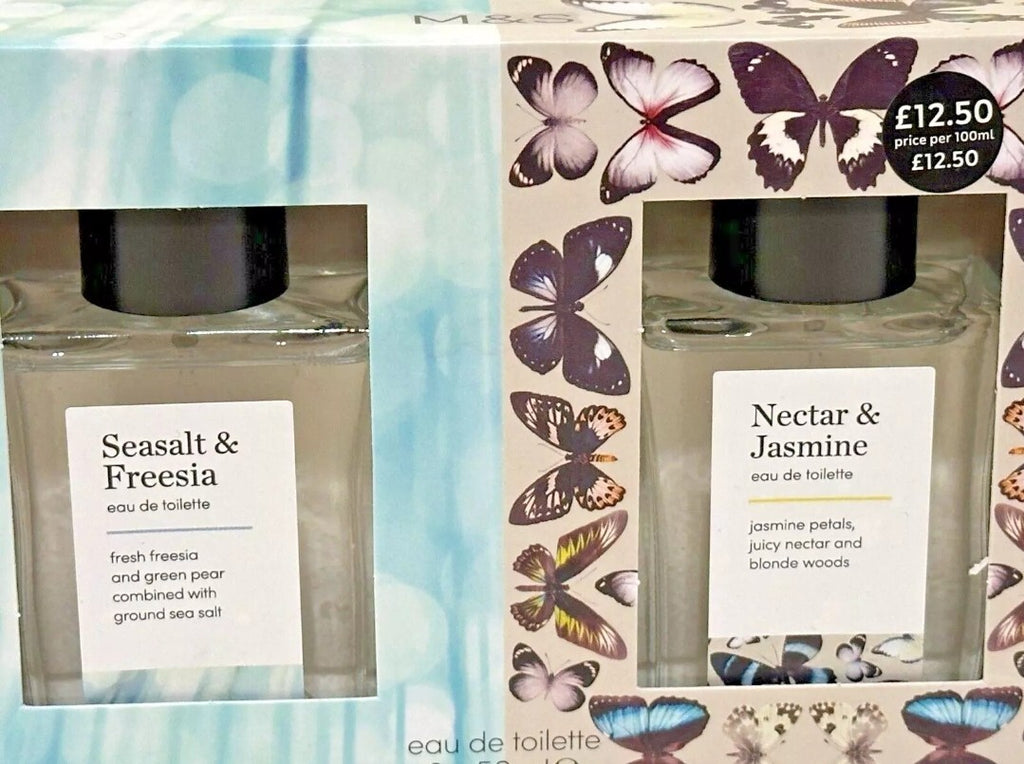 NEW Marks & Spencer Nectar & Jasmine & Seasalt & Freesia Set 50 ml 1.7oz Ea HTF 2
