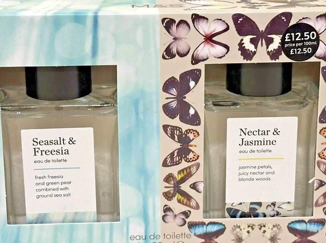 NEW Marks & Spencer Nectar & Jasmine & Seasalt & Freesia Set 50 ml 1.7oz Ea HTF 2