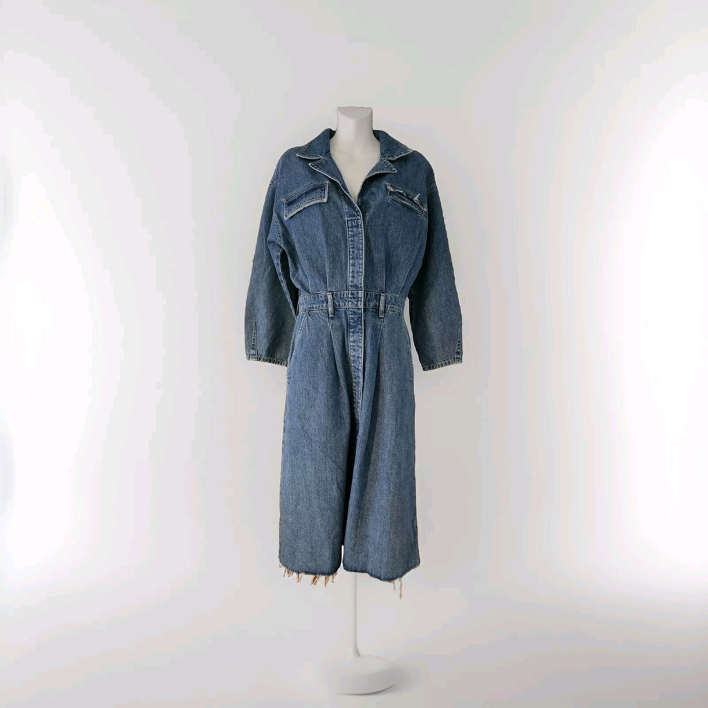 $348 Citizens of Humanity Women's Blue Denim Gema Dress Sz 4 - SAMPLE 0