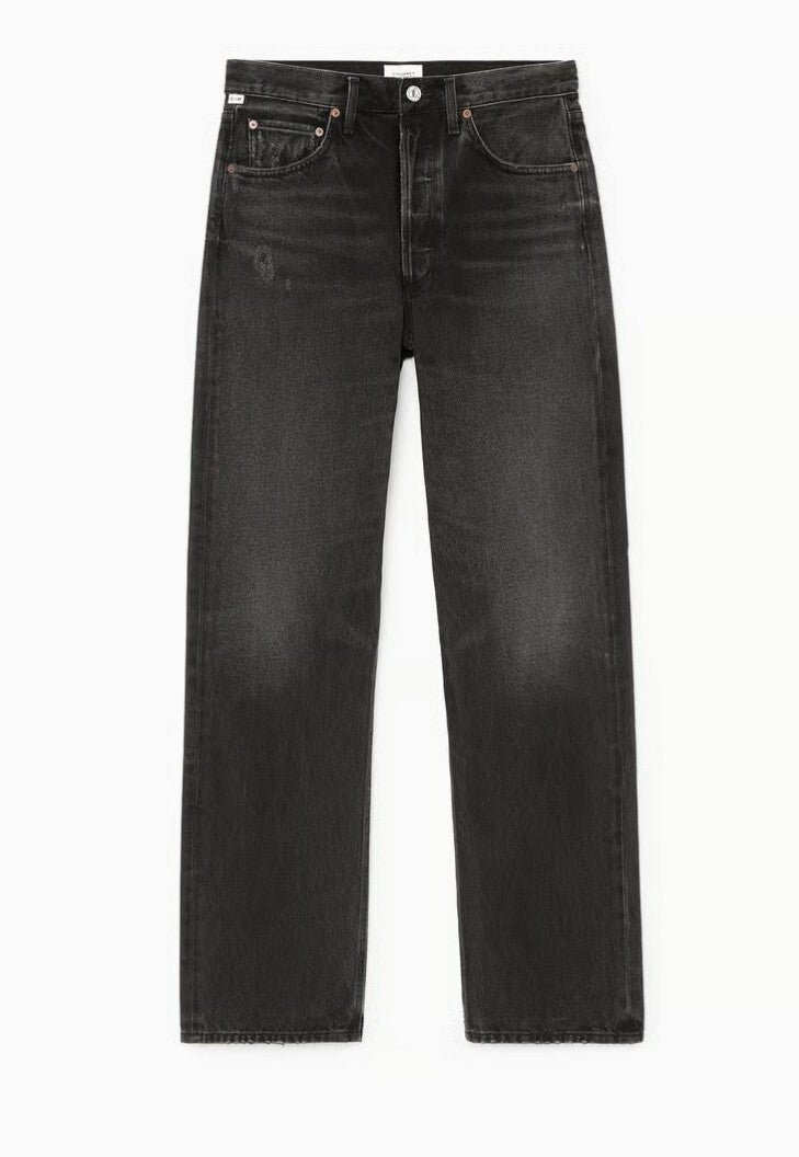 NWT Citizens of Humanity Eva Relaxed Baggy Jeans In Obsidian Size 27 Sz 44
