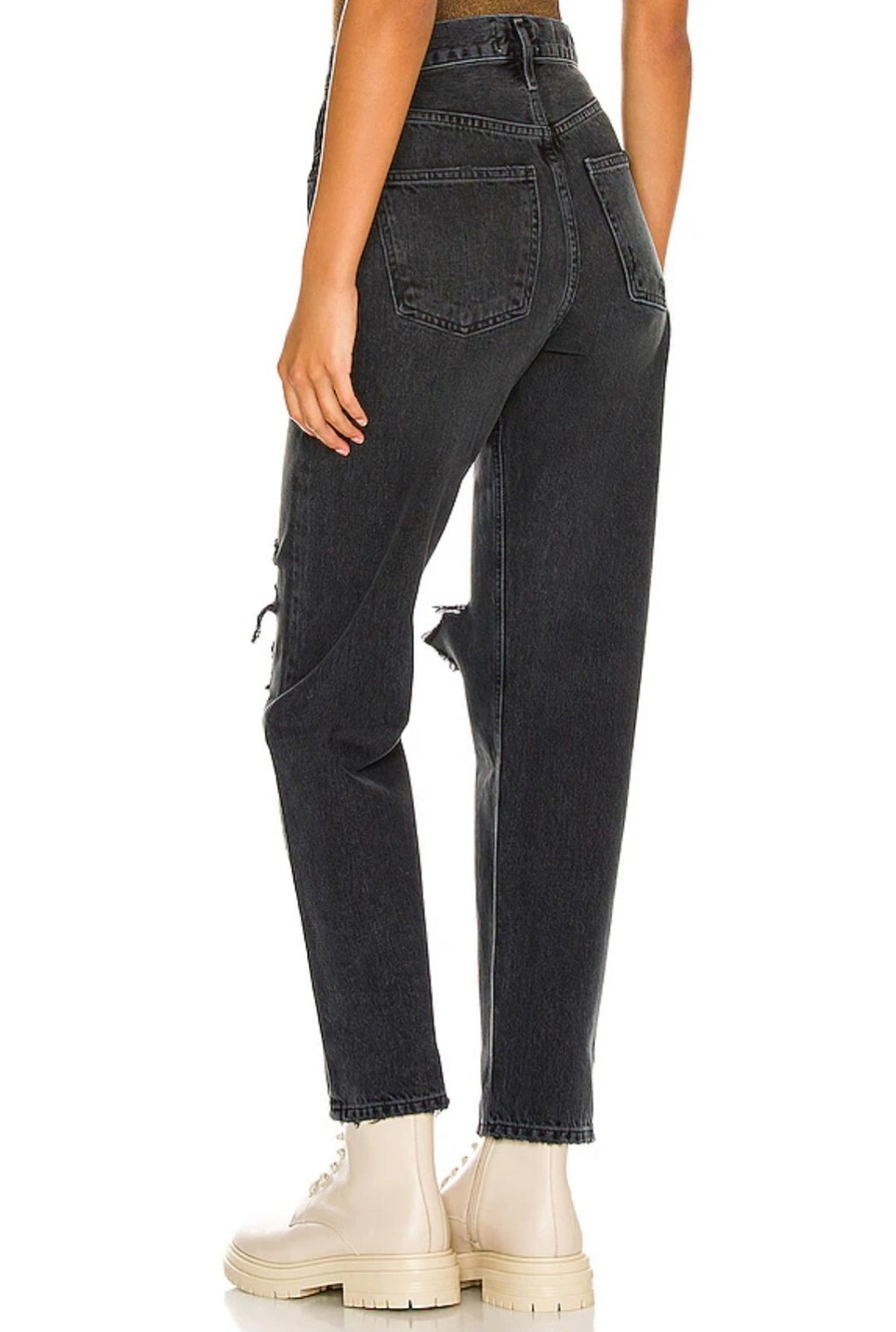 NWT Agolde 90s Mid Rise Loose Fit Jeans in Vagabond Washed Black Size 272