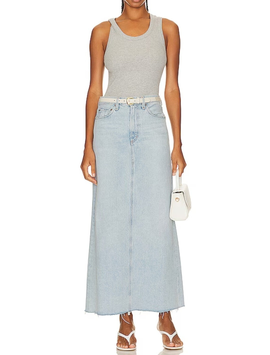NWOT AGOLDE Hilla Denim Maxi Skirt Jeans A9111-1141 SZ 27 Long Denim 3