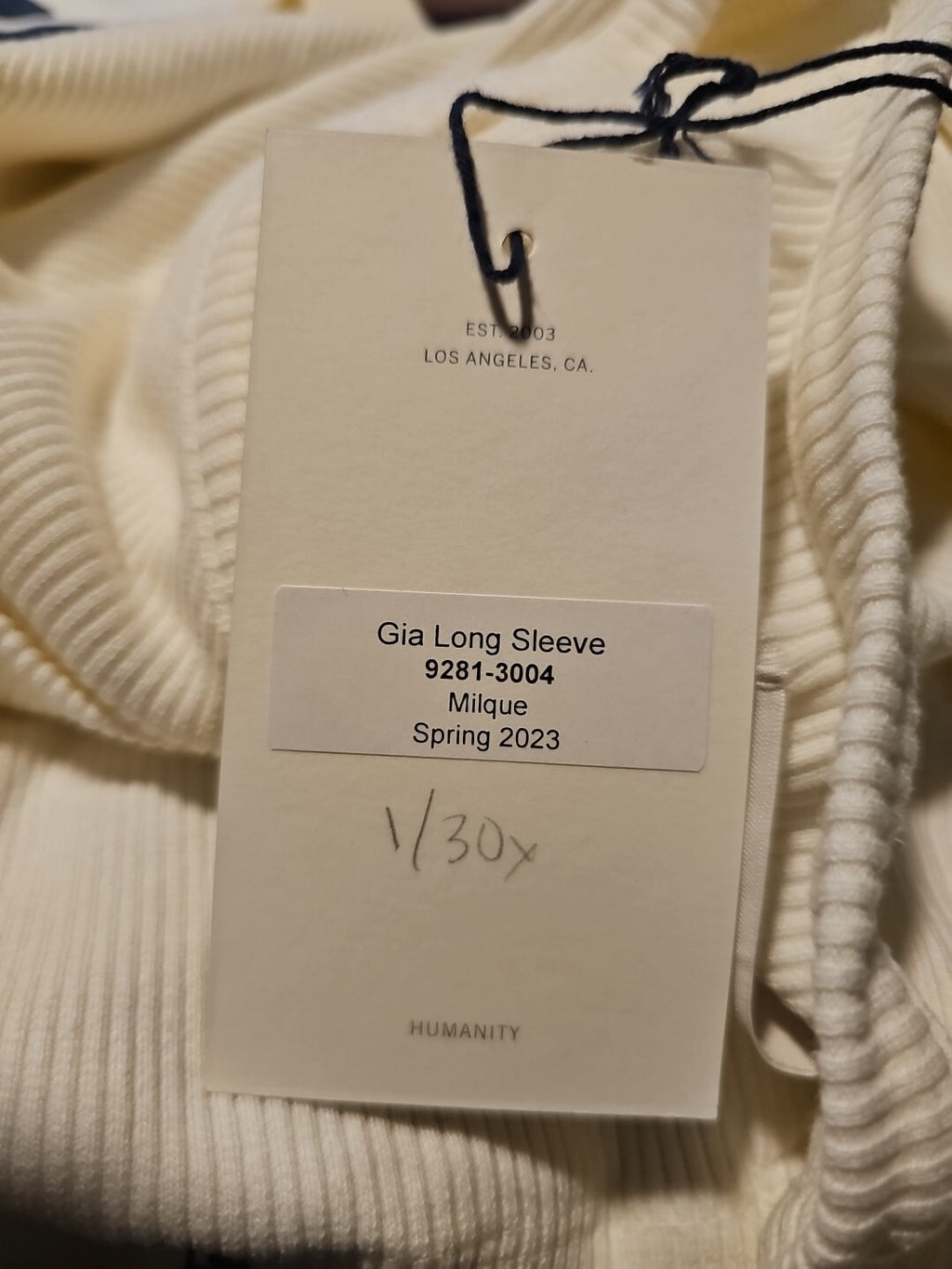 Citizens of Humanity -  Gia Long Sleeve - Size S In Milque COH Anthropologie 1
