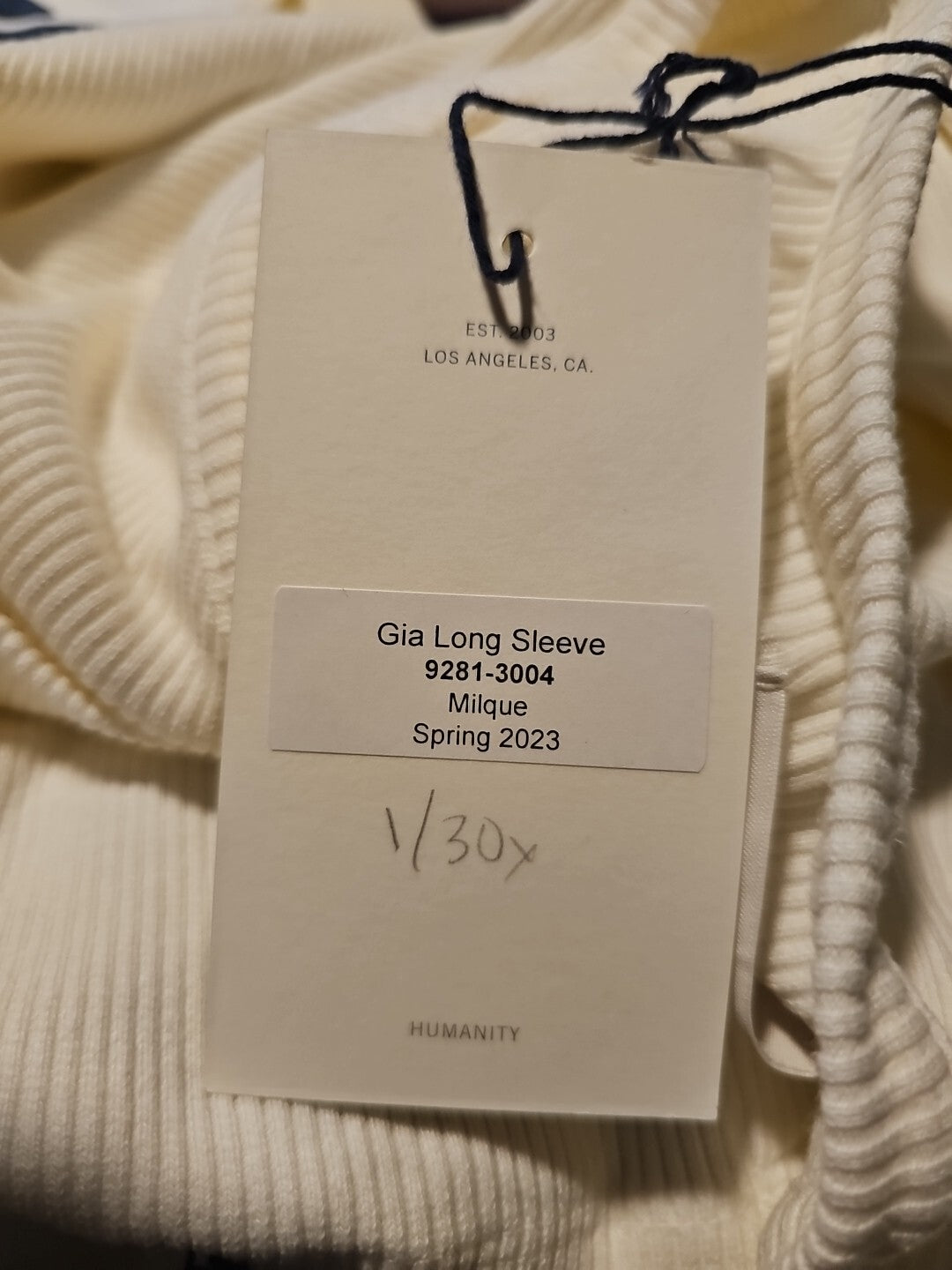 Citizens of Humanity -  Gia Long Sleeve - Size S In Milque COH Anthropologie 1