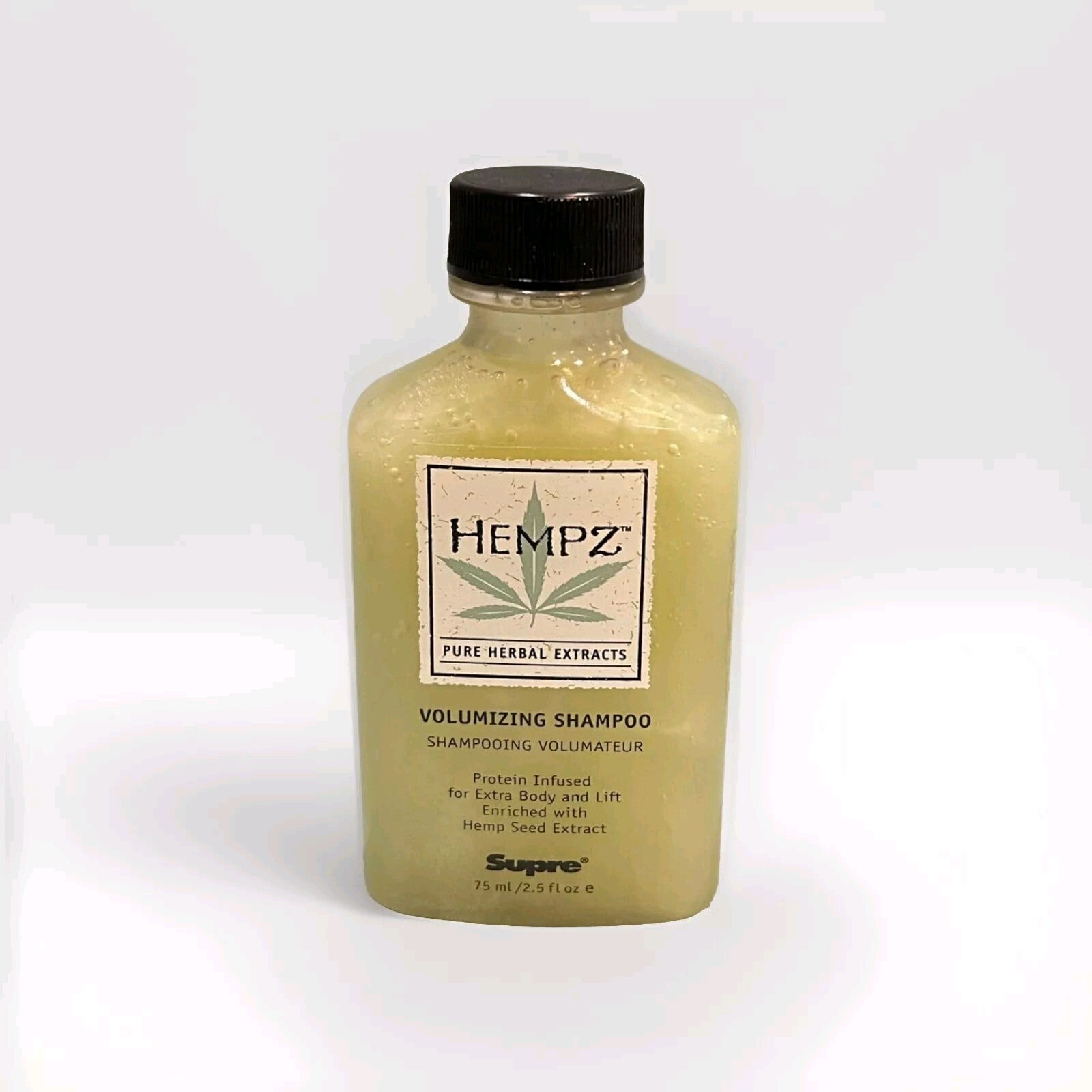 New SUPRE HEMPZ VOLUMIZING SHAMPOO 2.5 oz TRAVEL SIZE BOTTLE 0