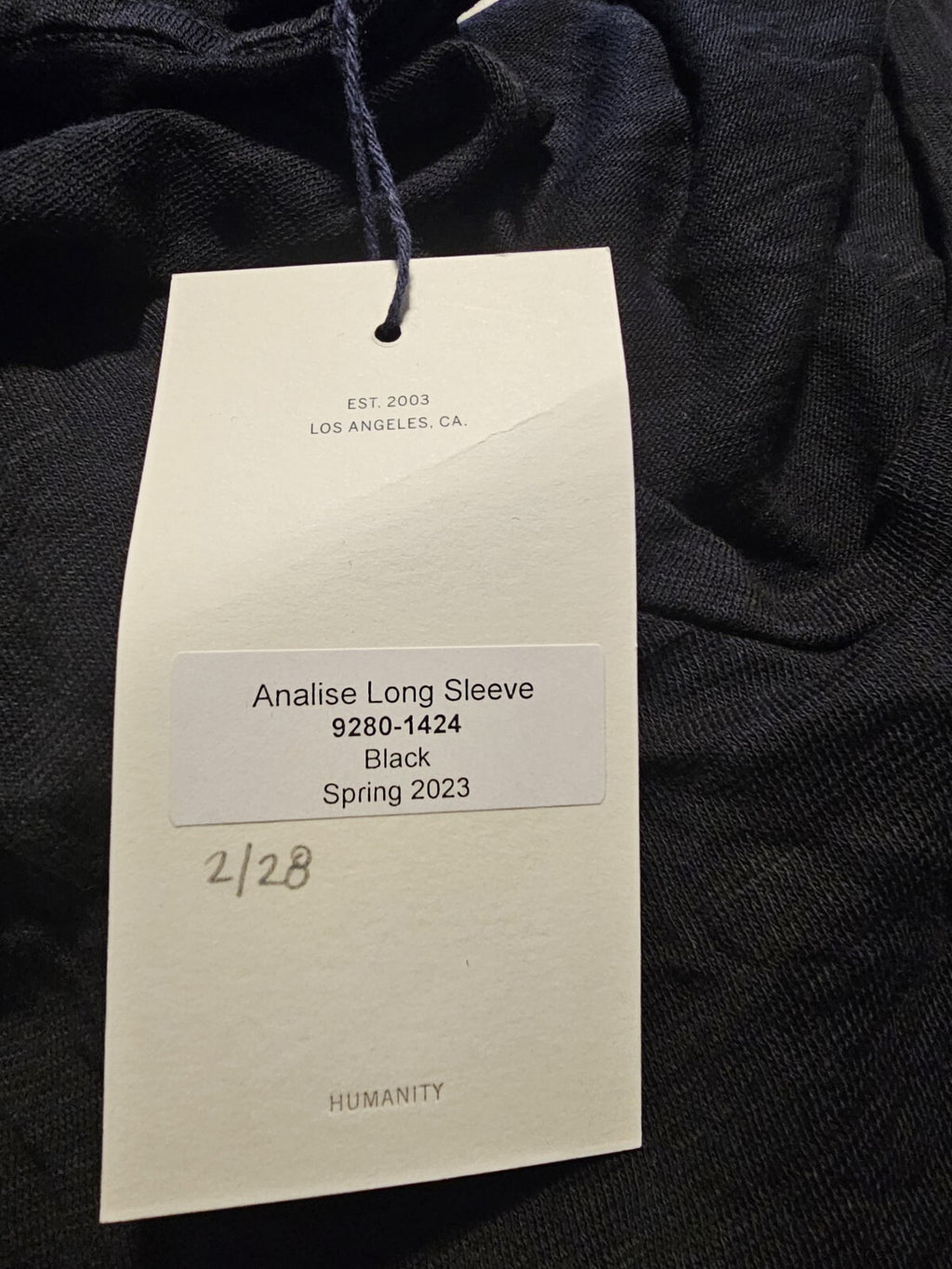 Citizens of Humanity Analise Shirt  Long Sleeve Black Sz Sm COH ANTHROPOLOGIE 2
