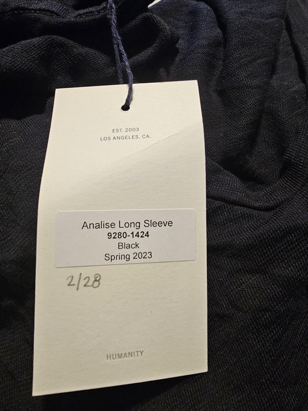 Citizens of Humanity Analise Shirt  Long Sleeve Black Sz Sm COH ANTHROPOLOGIE 2