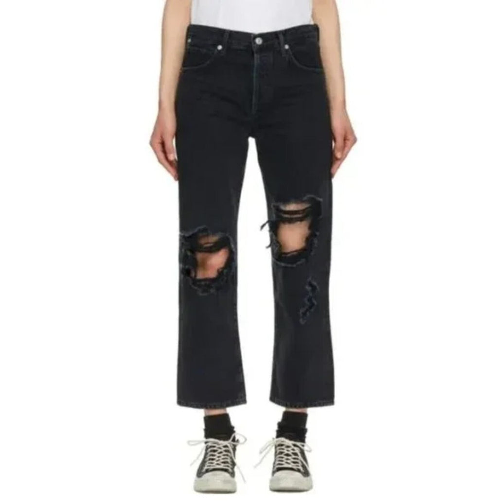 Citizens of Humanity Emery Crop Relaxed Straight High Rise Jeans Size 27 Sz 4 0