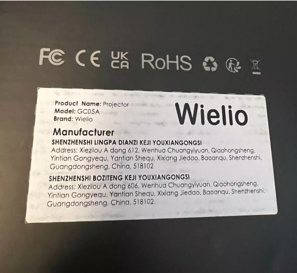 New Projector Wielio 1080P 12000 Lumen 4K Portable Home Video Wifi & Bluetooth3