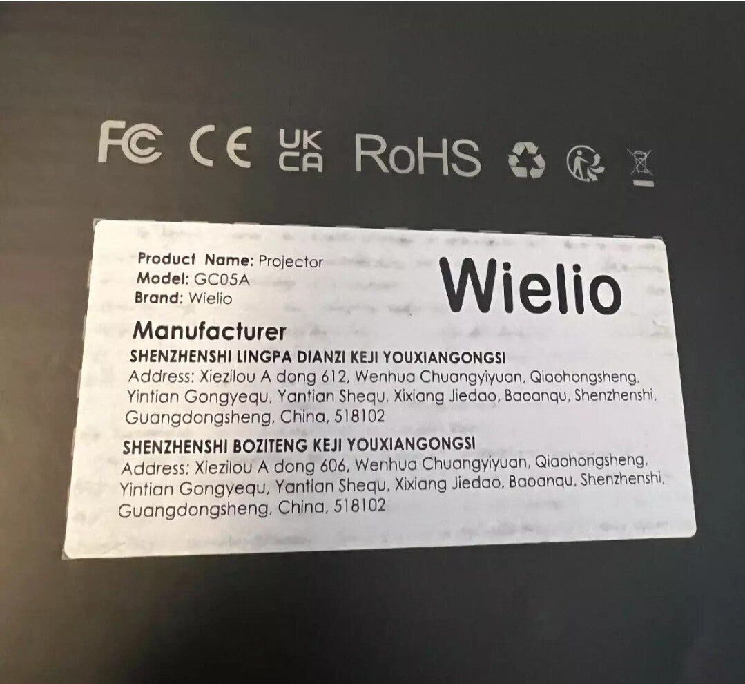 New Projector Wielio 1080P 12000 Lumen 4K Portable Home Video Wifi & Bluetooth3