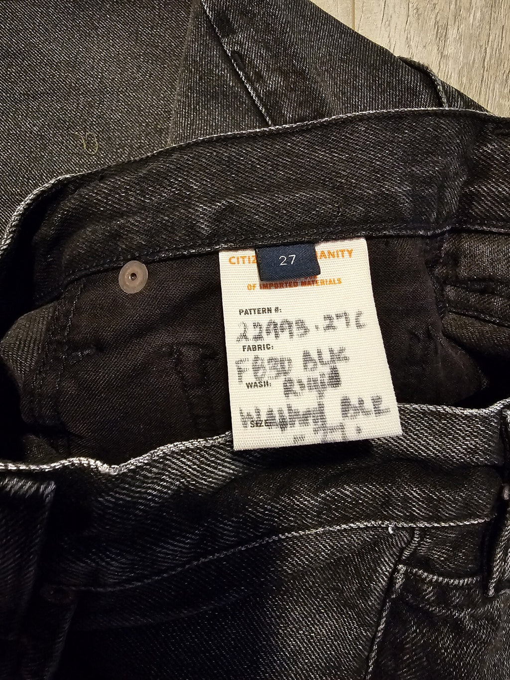 NWOT Citizens of Humanity Tessa High-Rise Culotte Jeans Washed Blk Sz 273