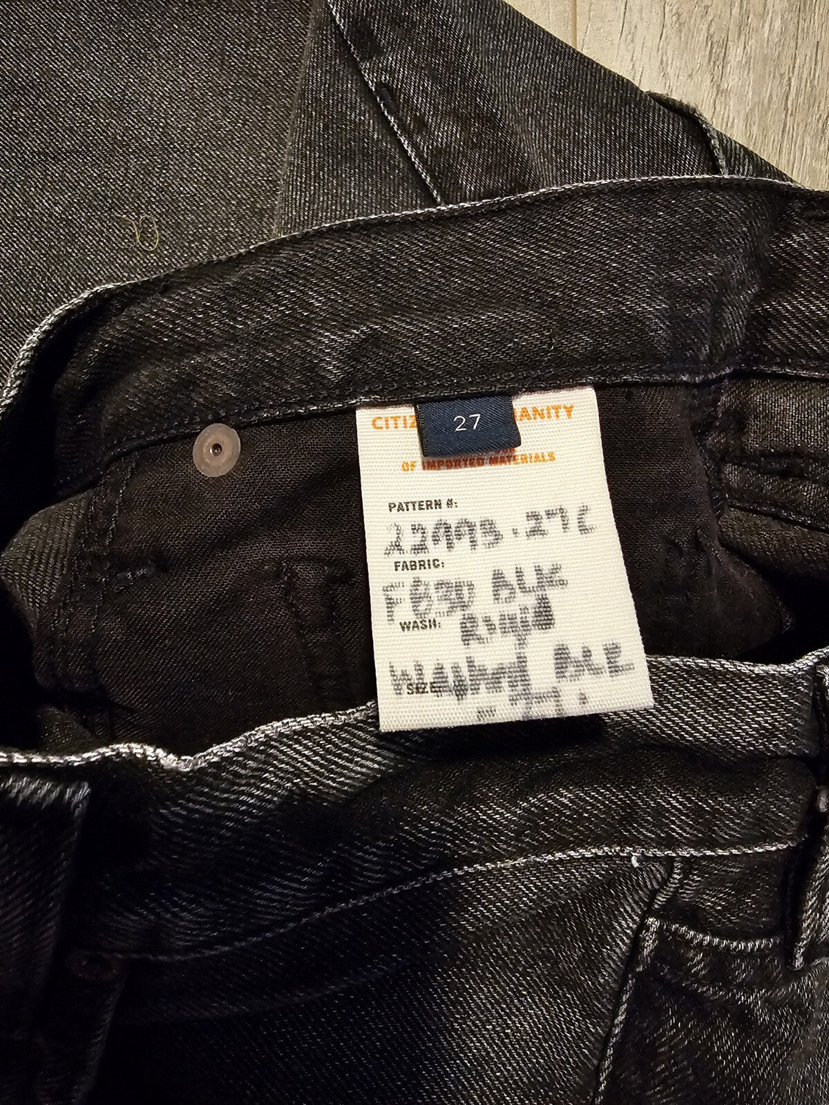 NWOT Citizens of Humanity Tessa High-Rise Culotte Jeans Washed Blk Sz 273