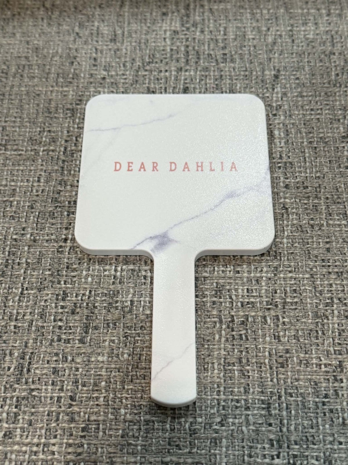 Dear Dahlia Marble Makeup Cosmetic Bag Travel Pouch w/ Matching Hand Mirror Rare4