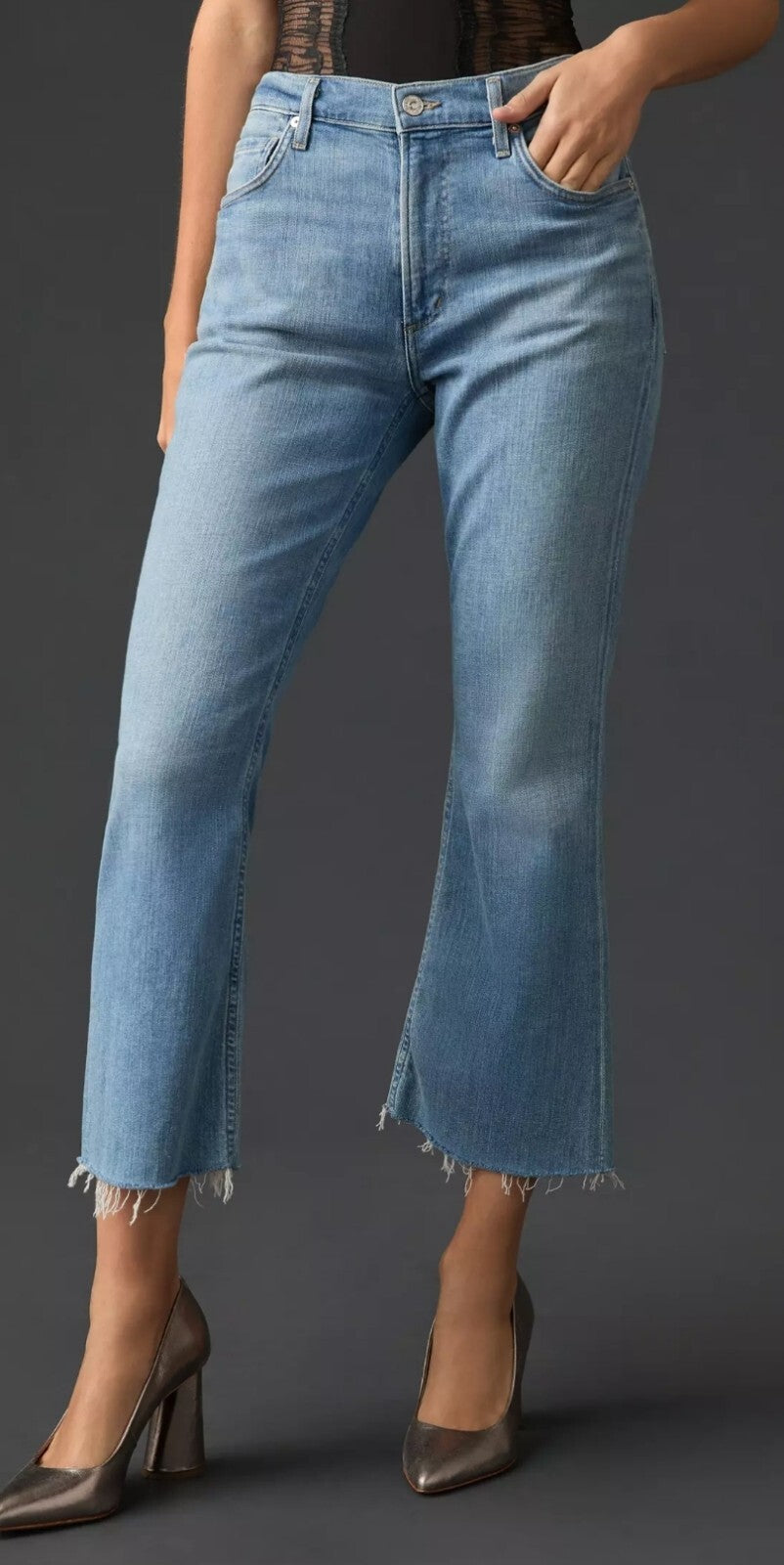 Citizens of Humanity Isola Cropped Boot Jeans SZ 24 IN Pixie Anthropologie NWOT1