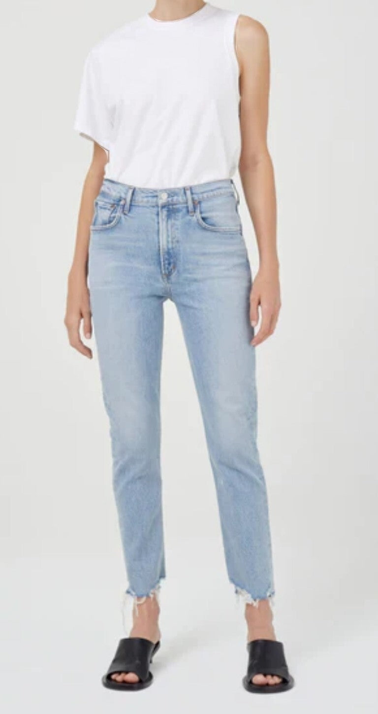 NWT Agolde Sz 27 Merrel Mid-Rise Straight Jeans Astray Wash A9021-1370 Sz 40