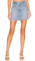 $198 Citizens of Humanity Denim Beatnik Straight Mini Skirt Sz 27 Lakely COH0