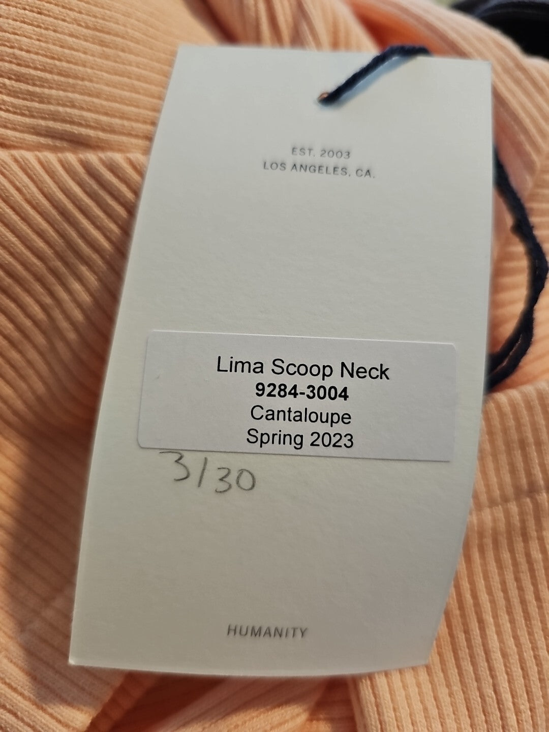 NWT Citizens of Humanity SMALL Lima Scoop Neck Top In Cantaloupe 9284-3004 COH3