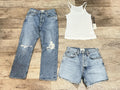AGOLDE Denim Jeans, Shorts & Top Lot Sz 27 / Sm Top Riley Jeans Cali Tank 0