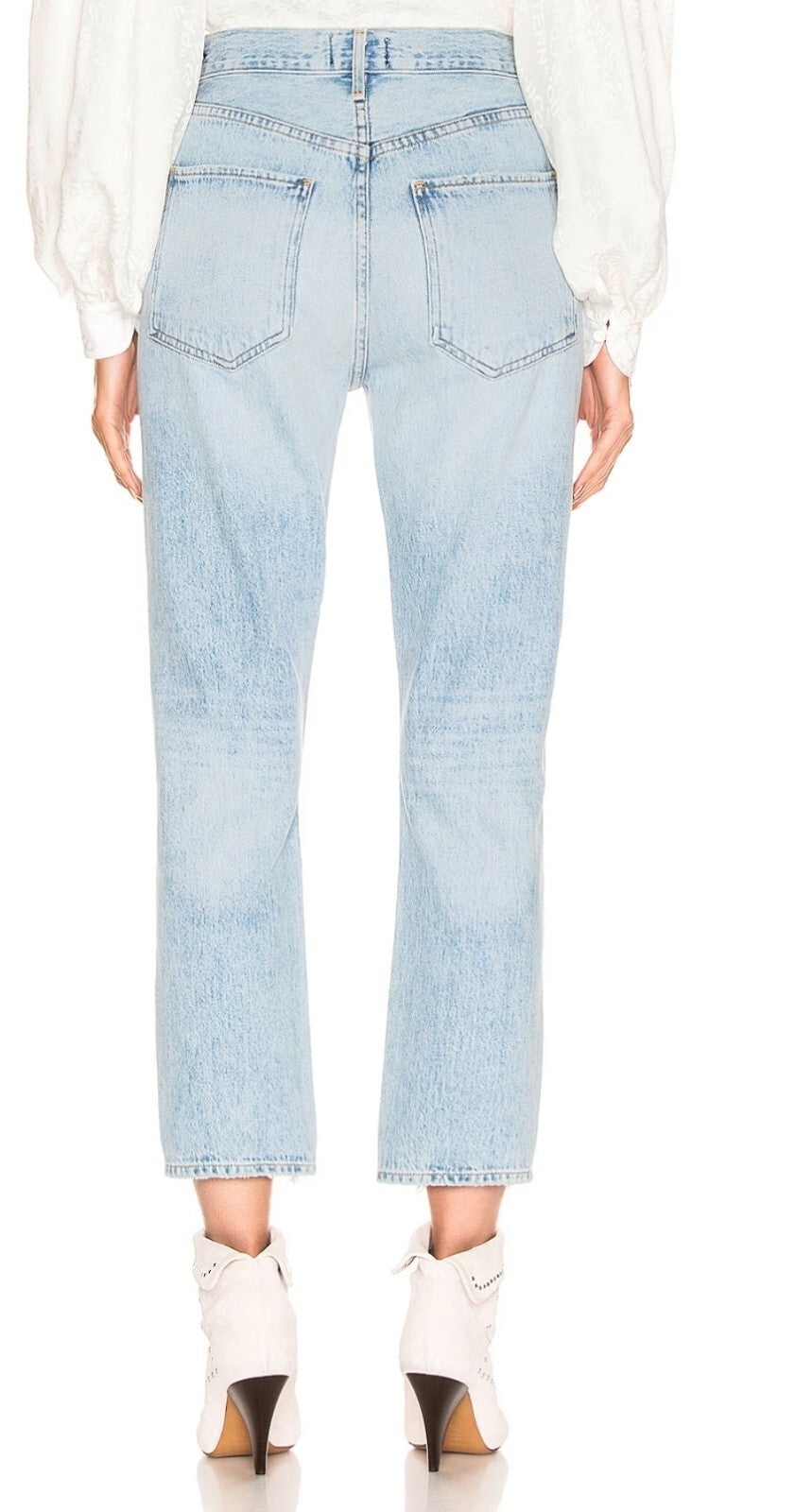 $ 198 AGOLDE Riley High Rise Straight Crop Jeans Size 24A056B-983 NWOT2