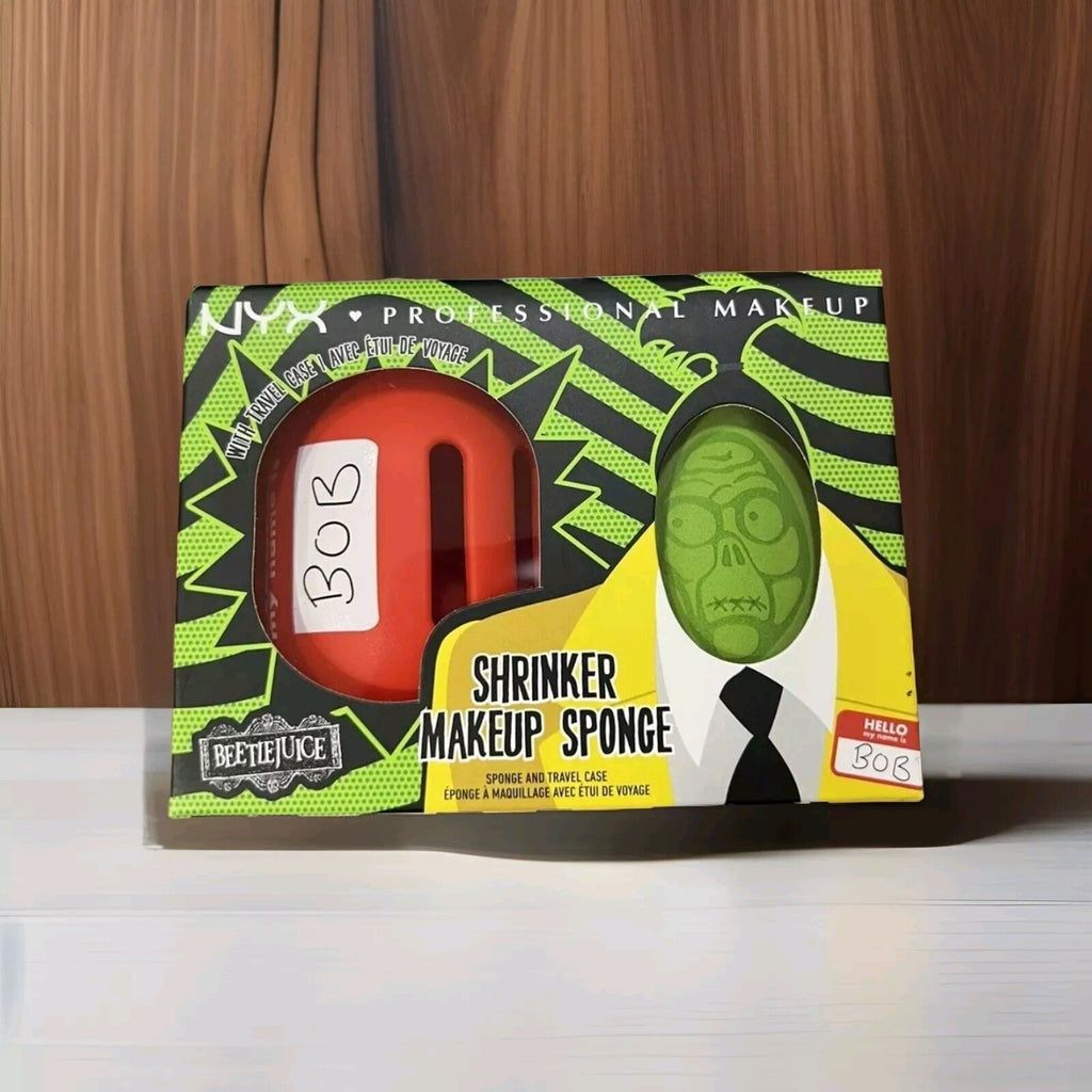 NYX BEETLEJUICE BEETLEJUICE SHRINKER MAKEUP SPONGE & TRAVEL CASE BOB0