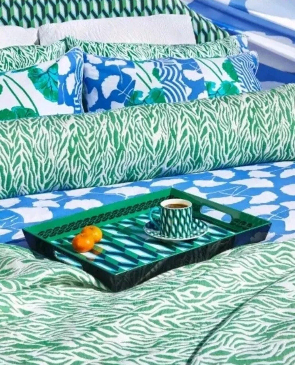 NEW DVF × TARGET Diane Von Furstenberg Sea Twig Green Full 4 Piece Sheet Set 4