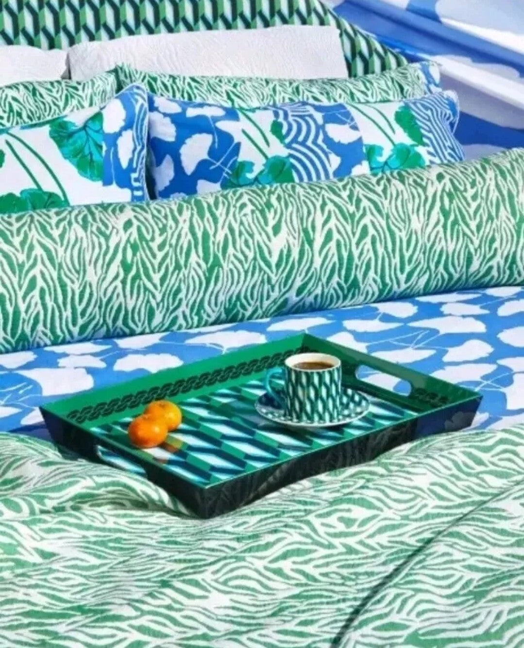 NEW DVF × TARGET Diane Von Furstenberg Sea Twig Green Full 4 Piece Sheet Set 4