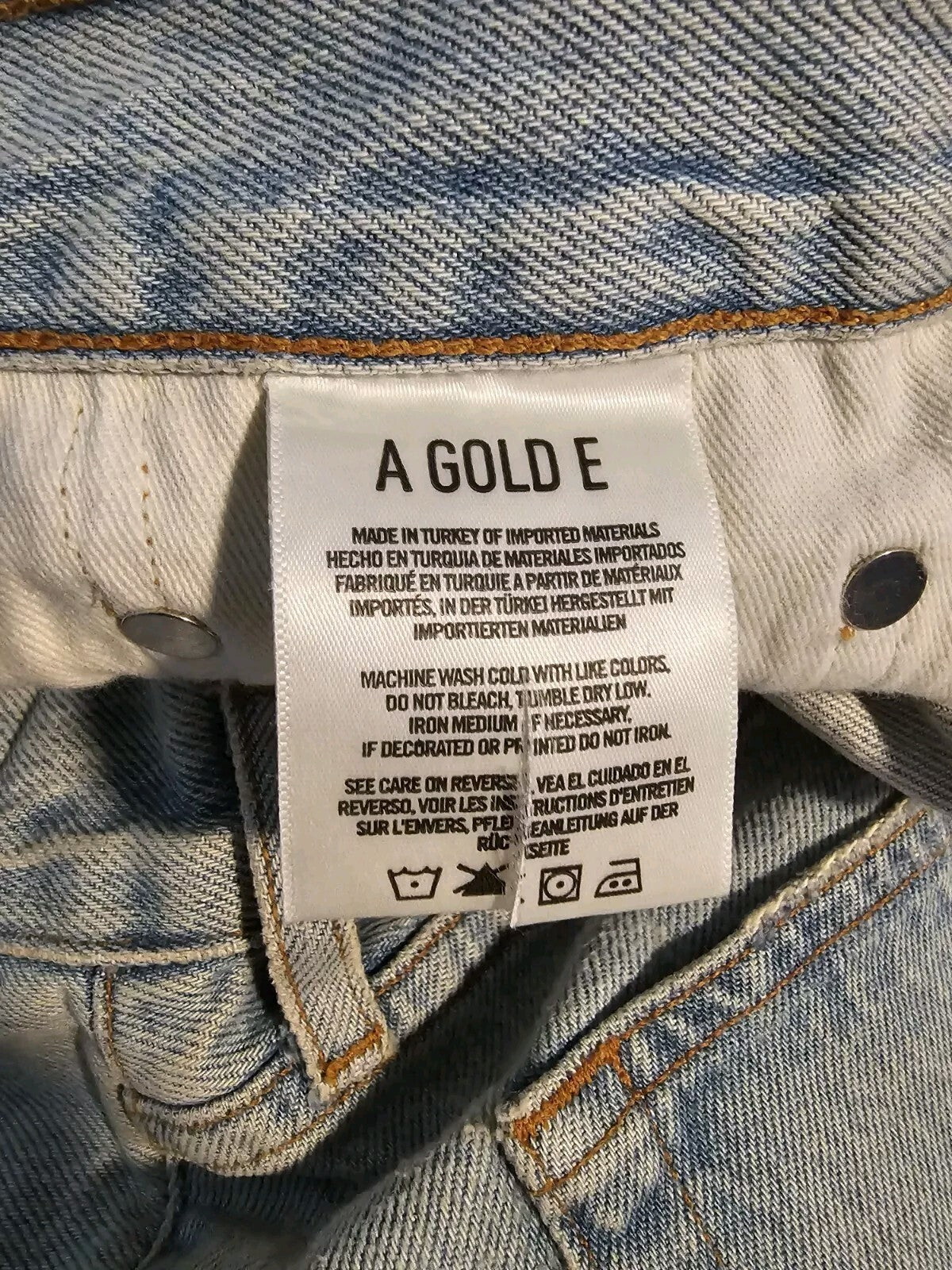 Agolde Jean Shorts Womens Size 32 Blue Parker Distressed Denim Cut Off SAMPLE2