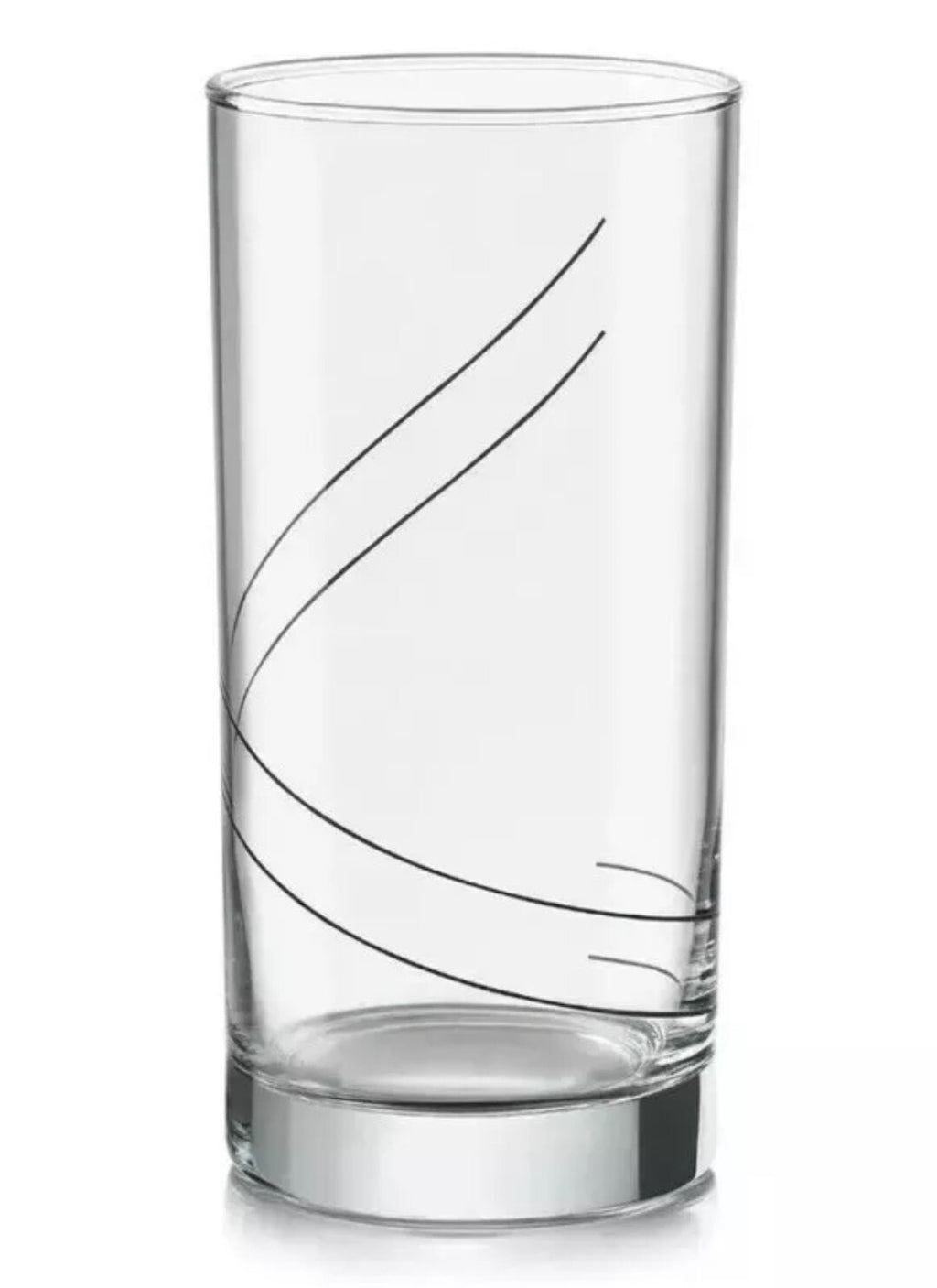 Vtg Libbey Glass Mid Century Geometric City 16 oz Tumbler Set Of 4 Black Modern3