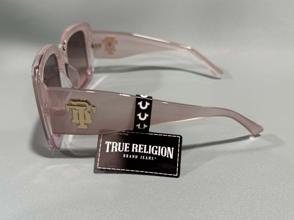 New Original TRUE RELIGION Square Sunglasses Tinted / Gold Accent TR564041