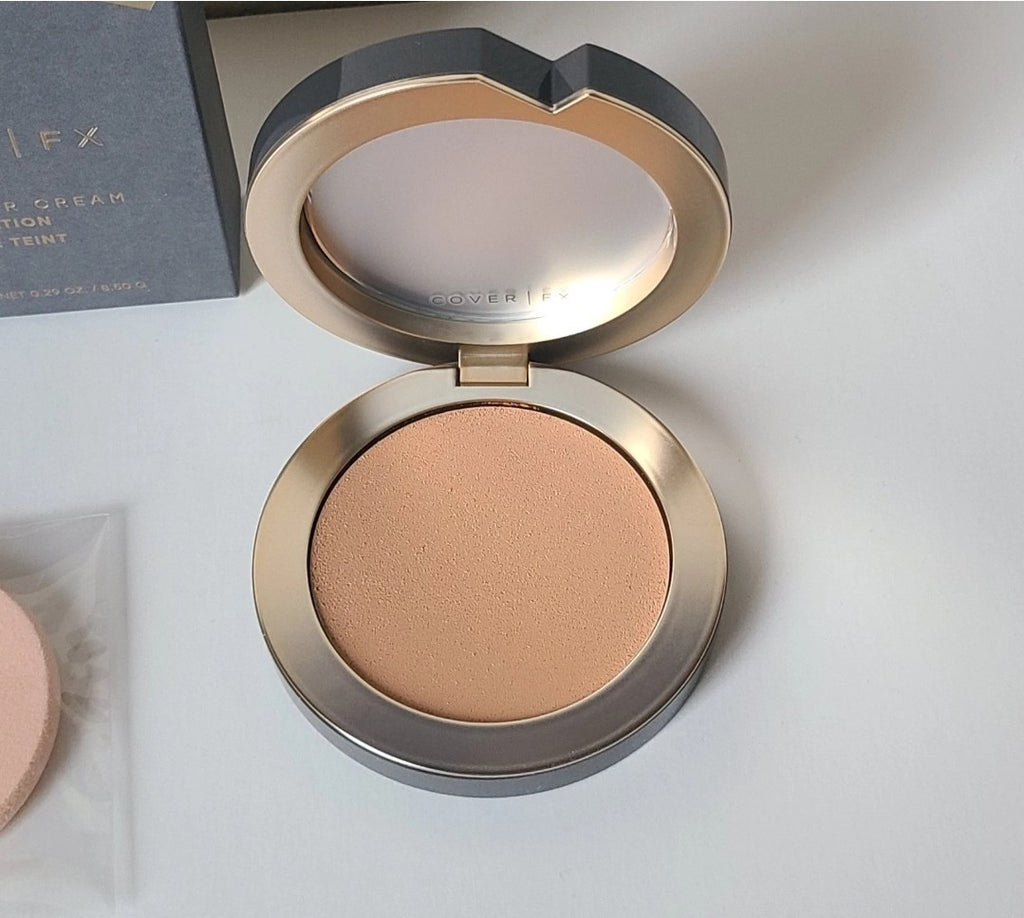 COVER FX Total Cover Cream Foundation Shade M2 With Sponge Ships Free1