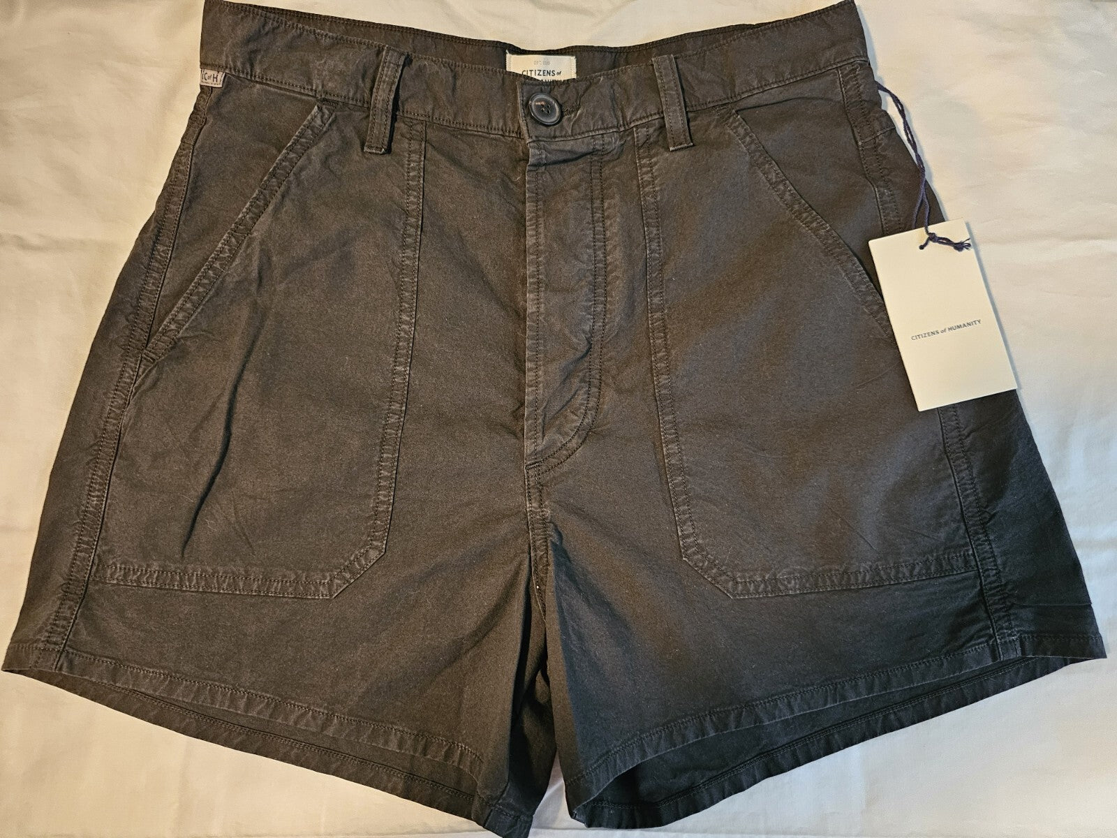 Citizens Of Humanity Frances High Rise Relaxed Short in Washed Black SZ 270