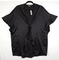 Victorias Secret Robe Kimono Wrap One Size Black Ruffle Sleeve NWT0