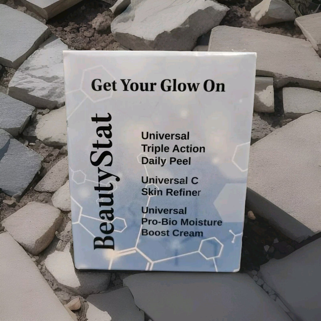 BeautyStat Get Your Glow On Travel Set Universal C Skin Refiner Moisturizer Peel0