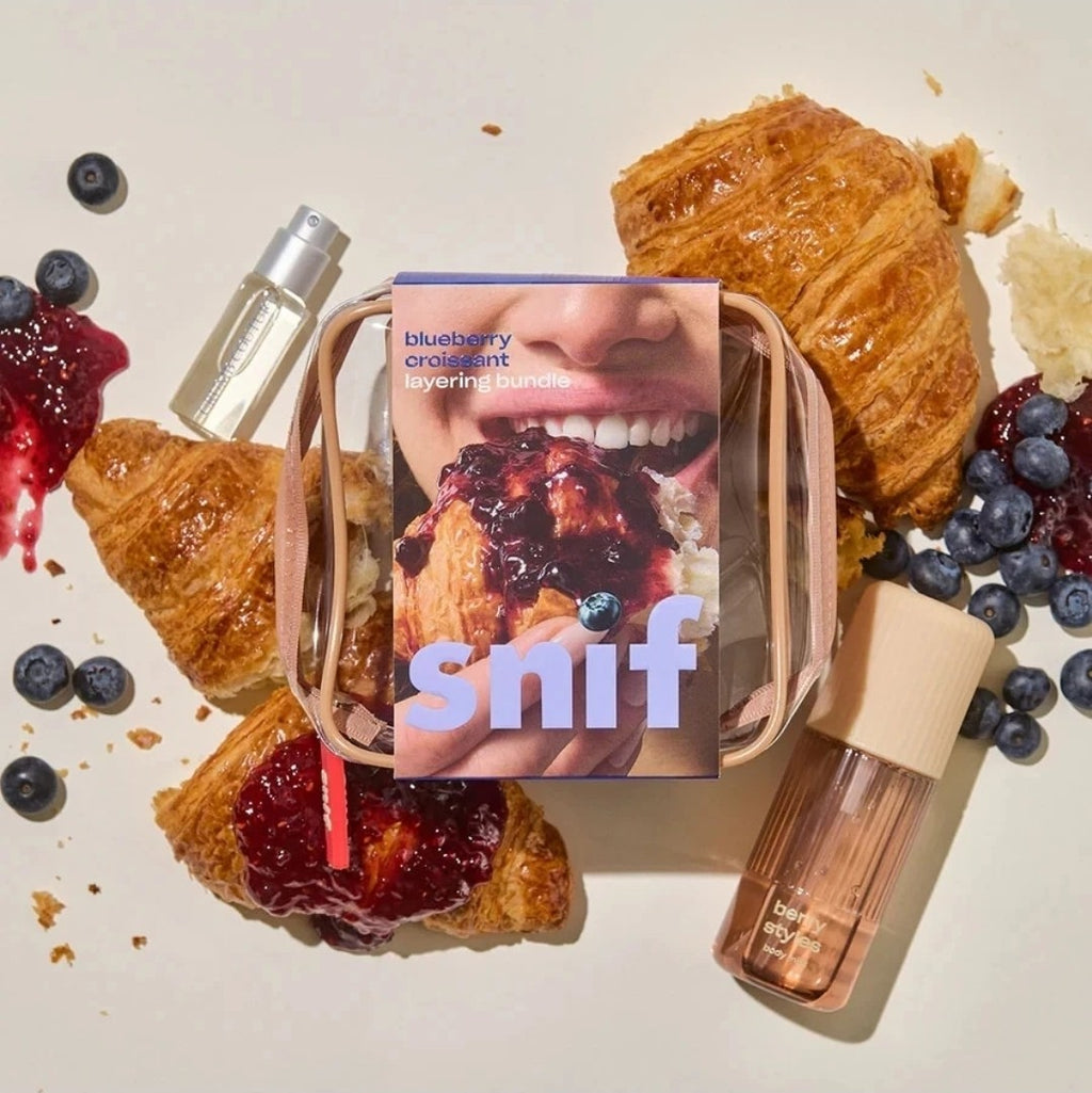SNIF FINE FRAGRANCE "BLUEBERRY CROISSANT "LAYERING BUNDLE" CRUMB COUTURE/BERRY!1