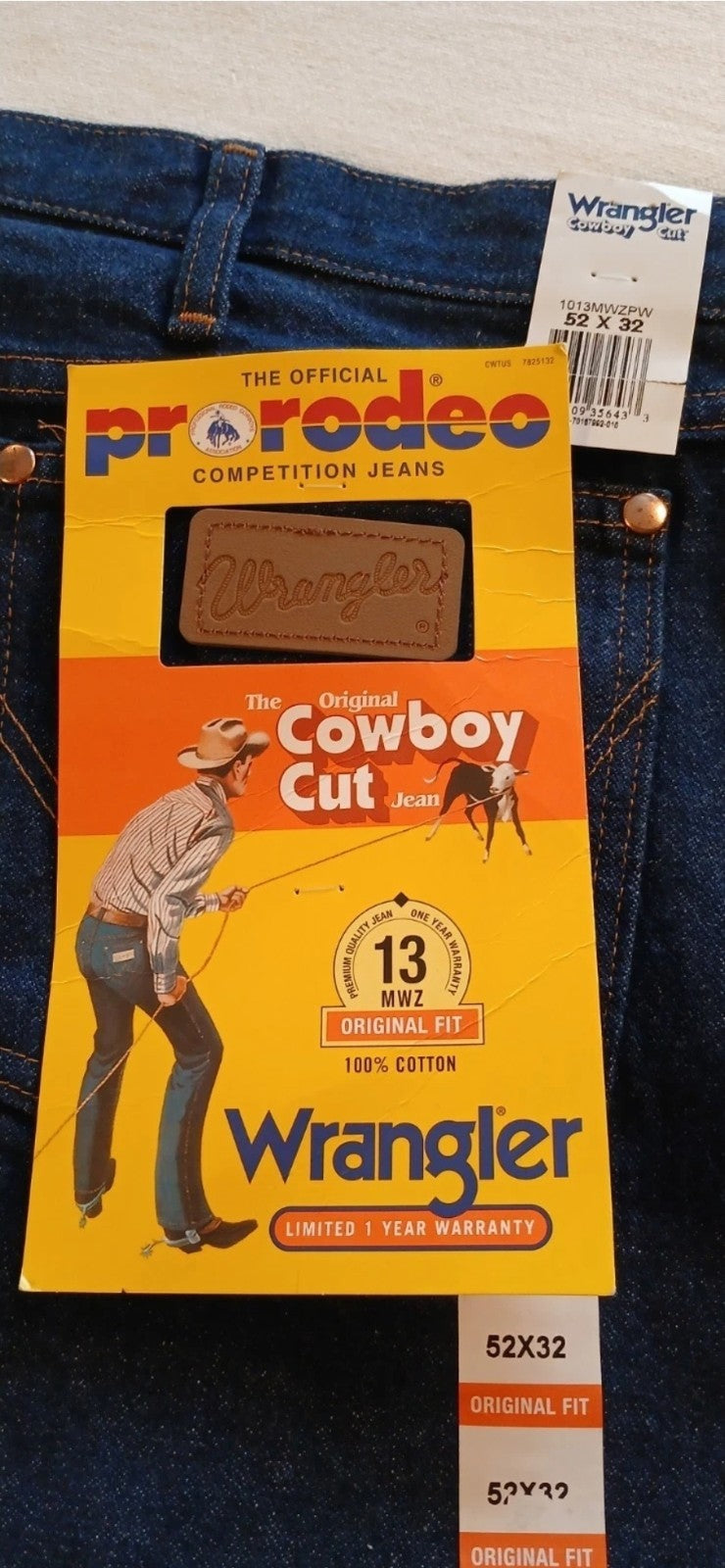 Men's 52x32 Wrangler Pro Rodeo Cowboy Jeans  10H3MWZPW 1