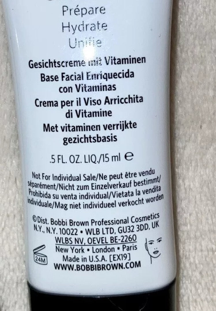Bobbi Brown Vitamin Enriched Face Base Primer Moisturizer MINI .5oz 15ml NWOB1