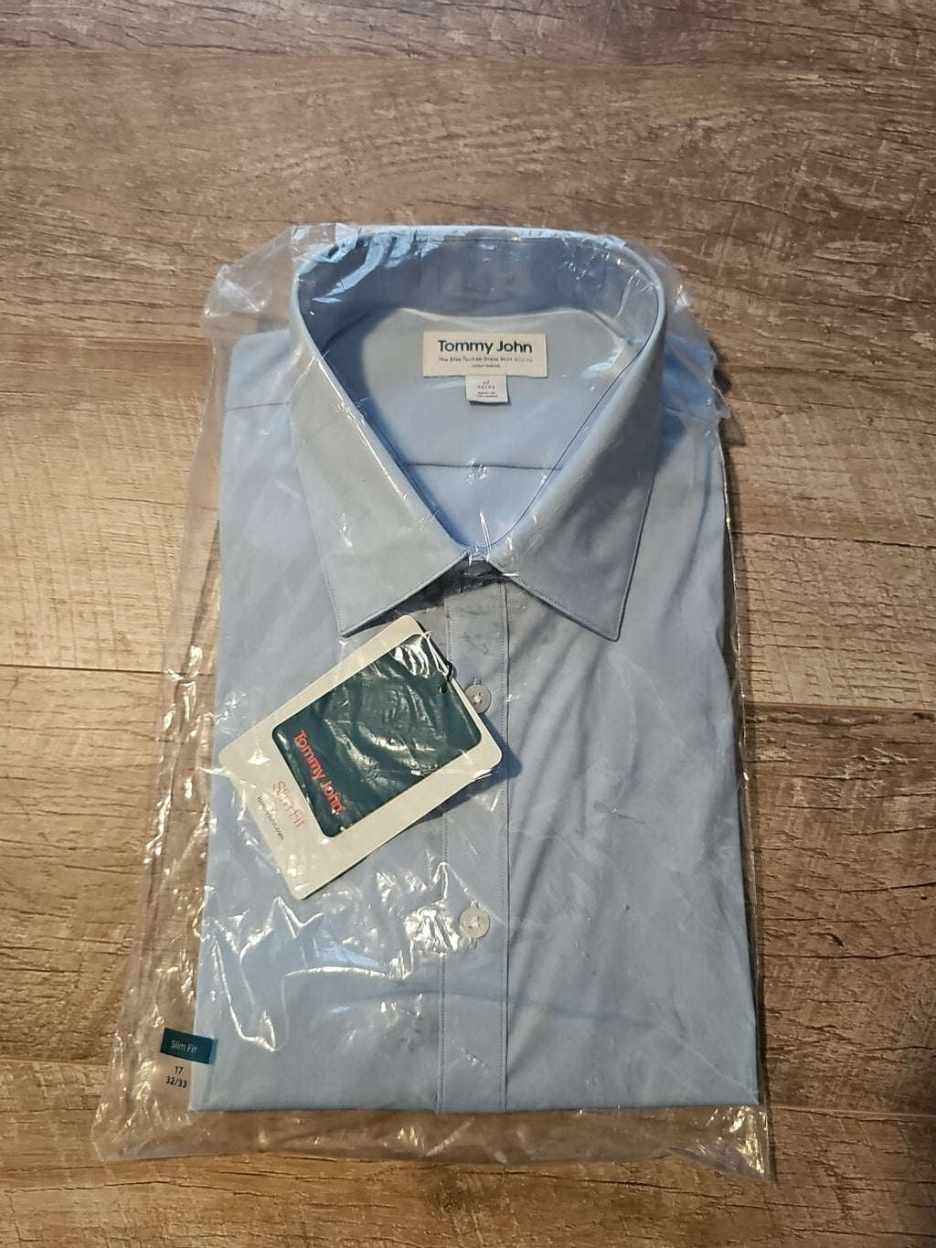 Tommy John Men Dress Shirt Stay-Tucked Button-up Down Long Sleeve Sz 16 34/351