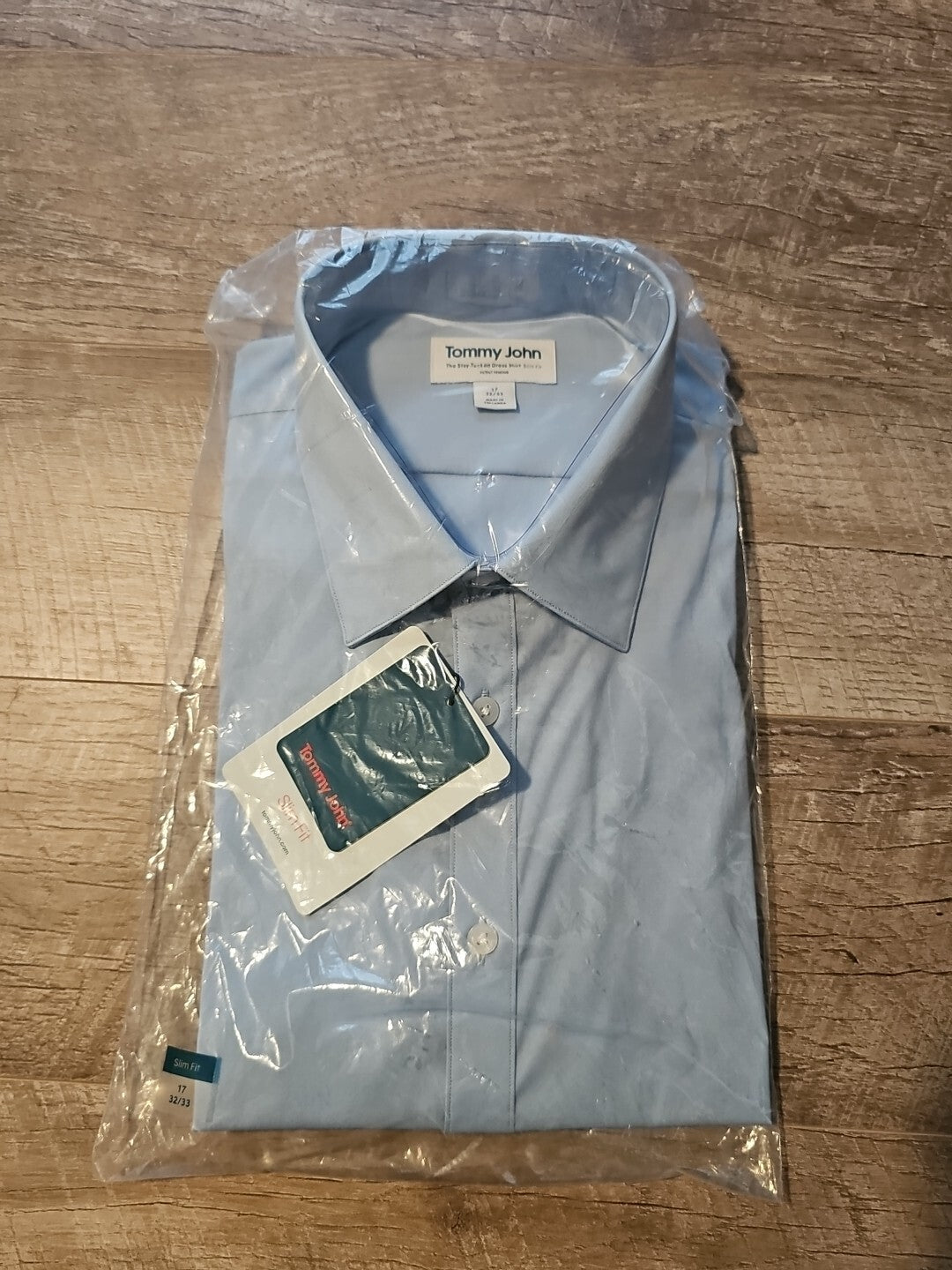 Tommy John Men Dress Shirt Stay-Tucked Button-up Down Long Sleeve Sz 16 34/351