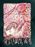 NWT Big Buddha Sheer Floral Scarf Wrap Shawl Lightweight Fringe Boho Festival 0